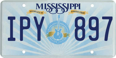 MS license plate IPY897