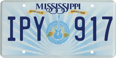 MS license plate IPY917
