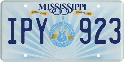 MS license plate IPY923