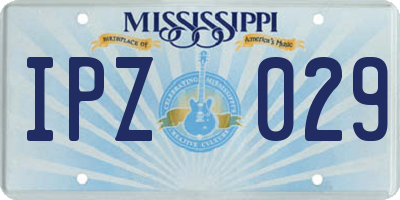 MS license plate IPZ029
