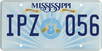 MS license plate IPZ056