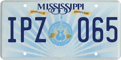 MS license plate IPZ065