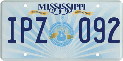 MS license plate IPZ092