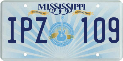 MS license plate IPZ109