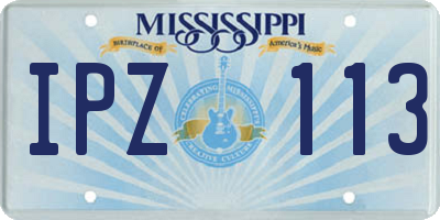 MS license plate IPZ113