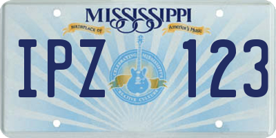 MS license plate IPZ123