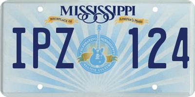 MS license plate IPZ124