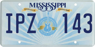 MS license plate IPZ143