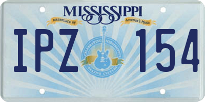 MS license plate IPZ154