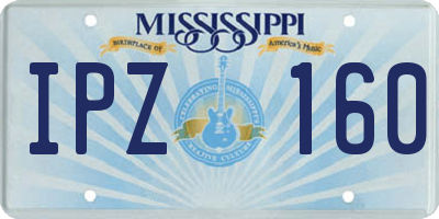 MS license plate IPZ160