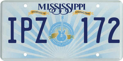 MS license plate IPZ172