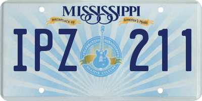 MS license plate IPZ211