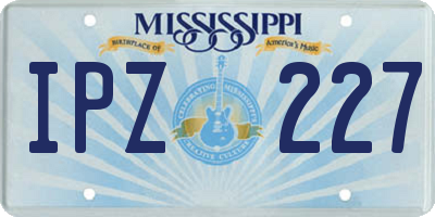MS license plate IPZ227