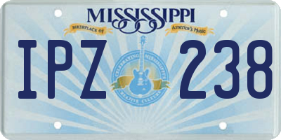 MS license plate IPZ238