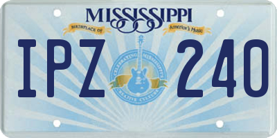 MS license plate IPZ240