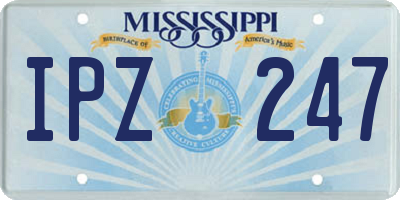 MS license plate IPZ247