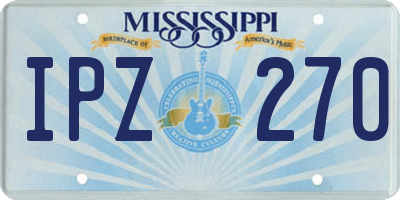 MS license plate IPZ270