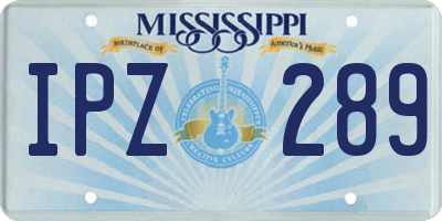 MS license plate IPZ289