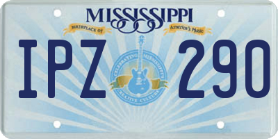 MS license plate IPZ290