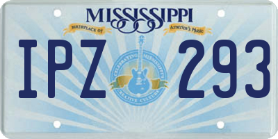 MS license plate IPZ293