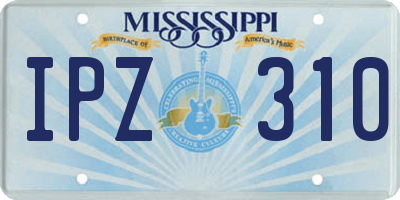 MS license plate IPZ310