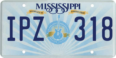 MS license plate IPZ318