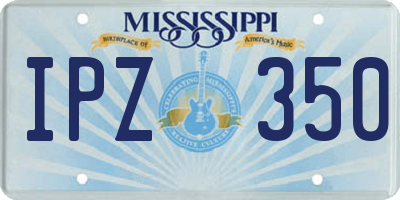 MS license plate IPZ350