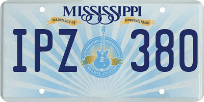 MS license plate IPZ380