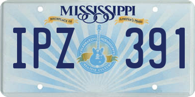 MS license plate IPZ391