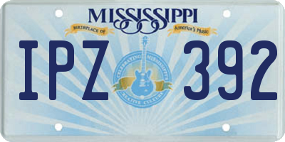 MS license plate IPZ392