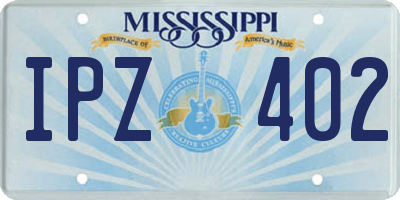 MS license plate IPZ402