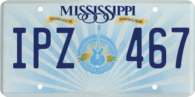 MS license plate IPZ467