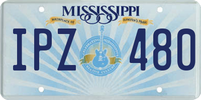 MS license plate IPZ480