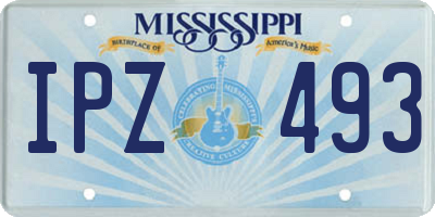 MS license plate IPZ493