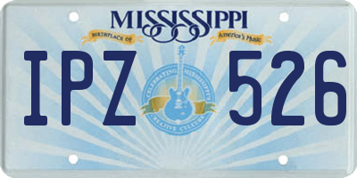MS license plate IPZ526