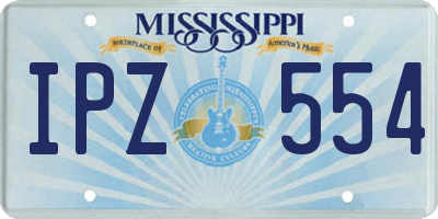 MS license plate IPZ554