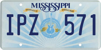 MS license plate IPZ571
