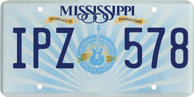 MS license plate IPZ578