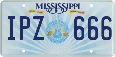 MS license plate IPZ666