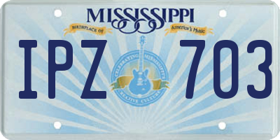 MS license plate IPZ703