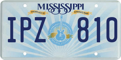 MS license plate IPZ810