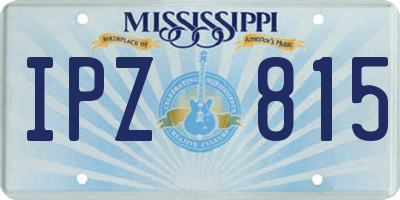 MS license plate IPZ815