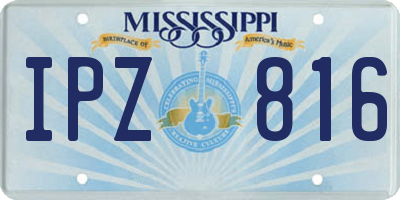 MS license plate IPZ816