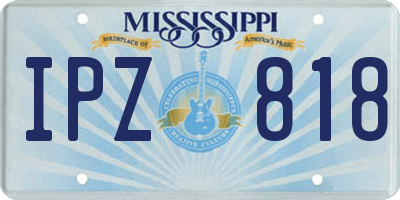 MS license plate IPZ818