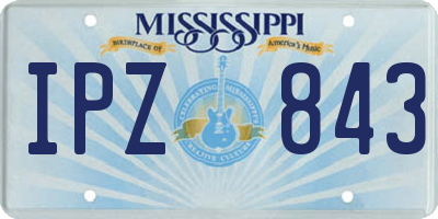 MS license plate IPZ843