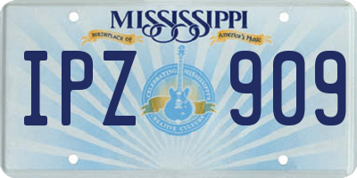 MS license plate IPZ909