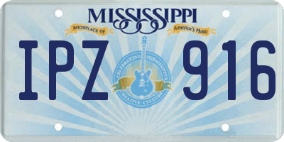 MS license plate IPZ916