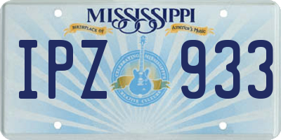 MS license plate IPZ933