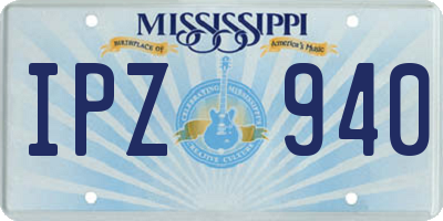 MS license plate IPZ940