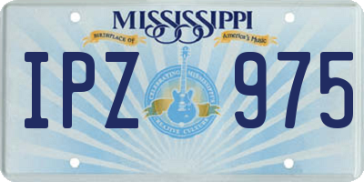 MS license plate IPZ975
